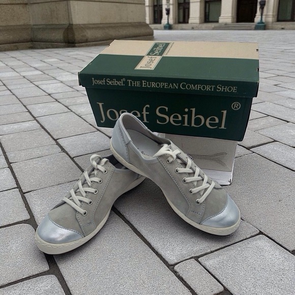 Josef Seibel Grey Suede Sneakers - EU 36 (US 5.5-6) - New in Box preppy classic - Picture 11 of 16